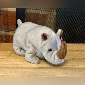 Ty Beanie Baby Spike the Rhino Plush Animal